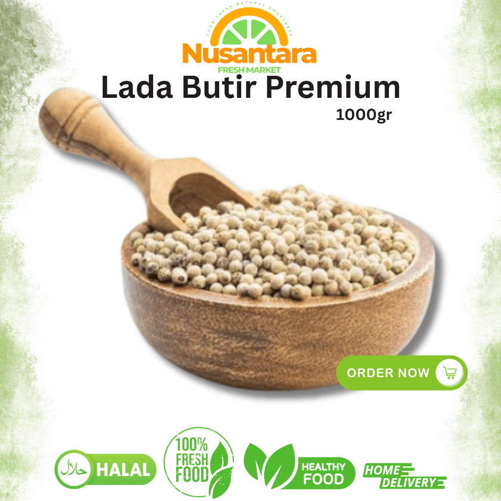 

Biji Lada Putih Premium Asli 1kg / Merica Putih Butir Premium 1kg