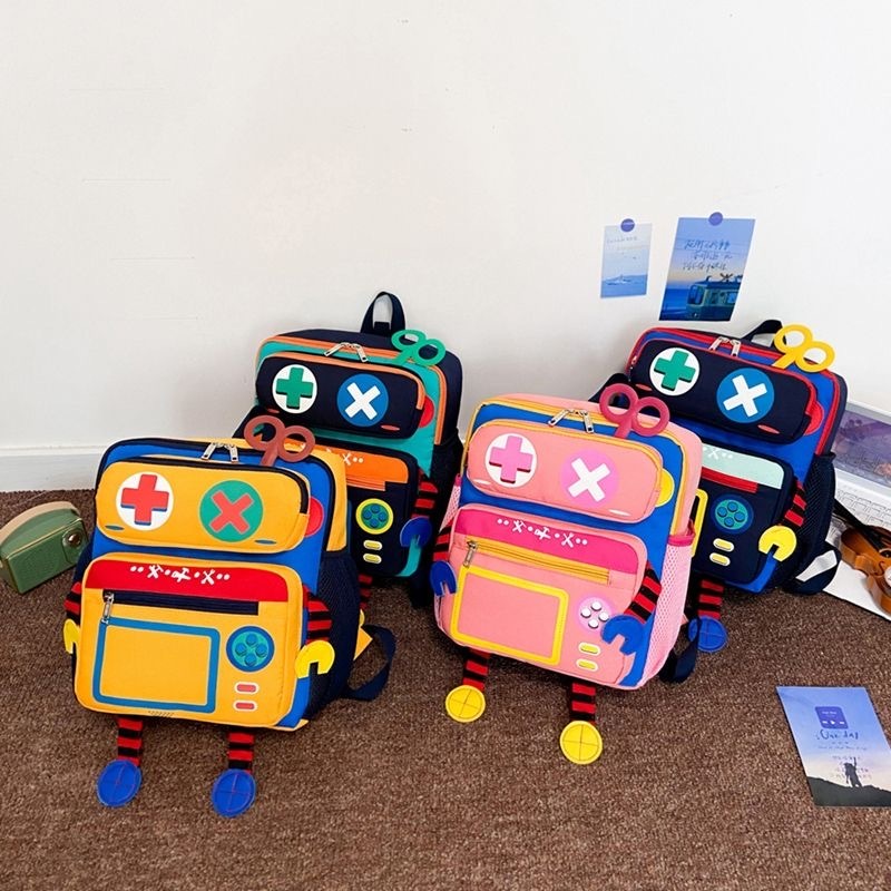 READY STOK NEW 3D Robot Kids Backpack - Tas Ransel Premium Tebal Anak Robot Calculator kalkulator - 