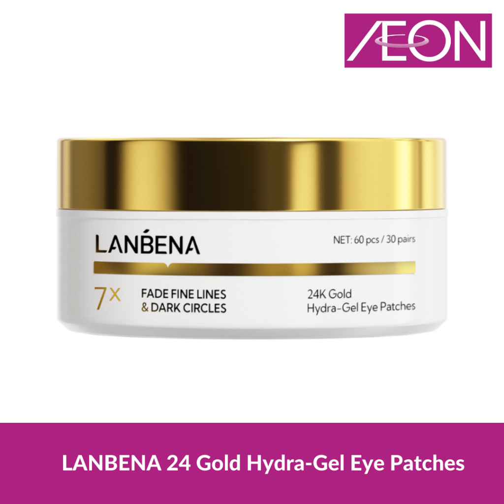 LANBENA 24K Gold Collagen Eye Patch Penghilang Kantung Mata Lingkaran Hitam Masker Mata Anti Penuaan