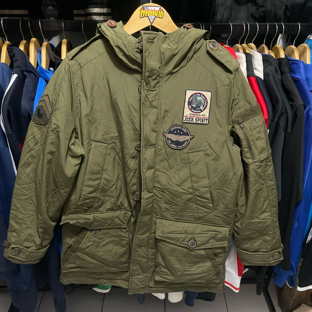 jacket gelembung buluangsa JEEP parka military vintage