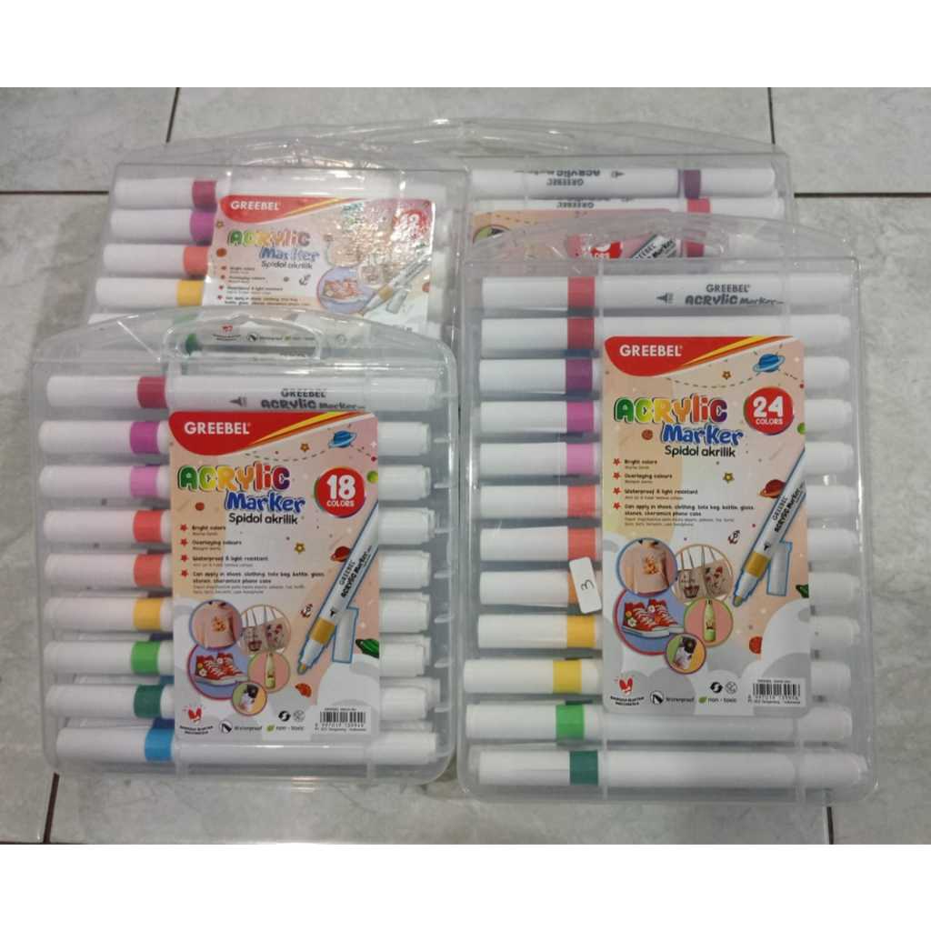 

Greebel Acrylic Marker Spidol Acrylic Untuk Melukis Semua Media Tersedia Banyak Varian Warna