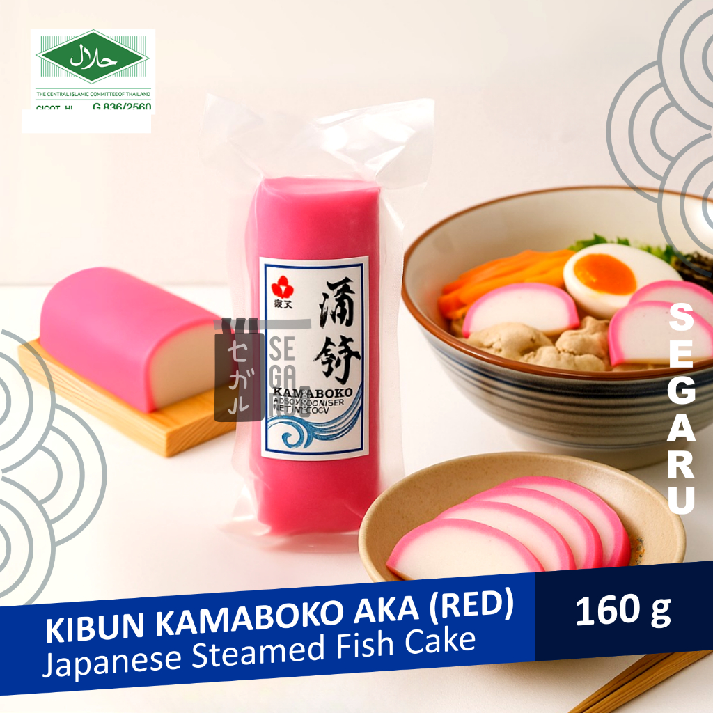 

Kibun Kamaboko Aka Red Merah | Topping Udon | Fish Cake Jepang Halal