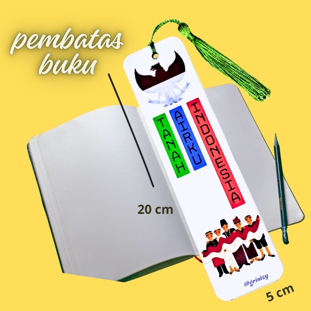 

PEMBATAS BUKU - BOOKMARK INDONESIA 5 X 20 CM