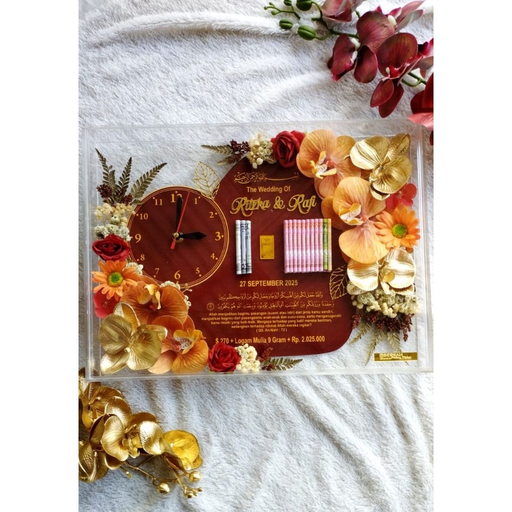 PIGORA MAHAR AKRILIK / MAHAR UANG Jam asli