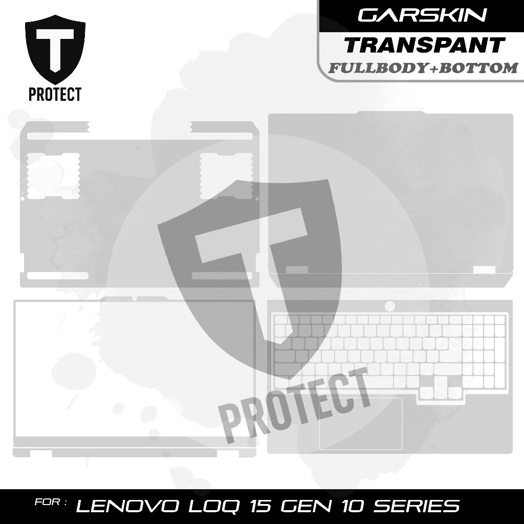 Cover Garskin Laptop Transparan / Gliter Fullbody Lenovo LOQ 15IRX10