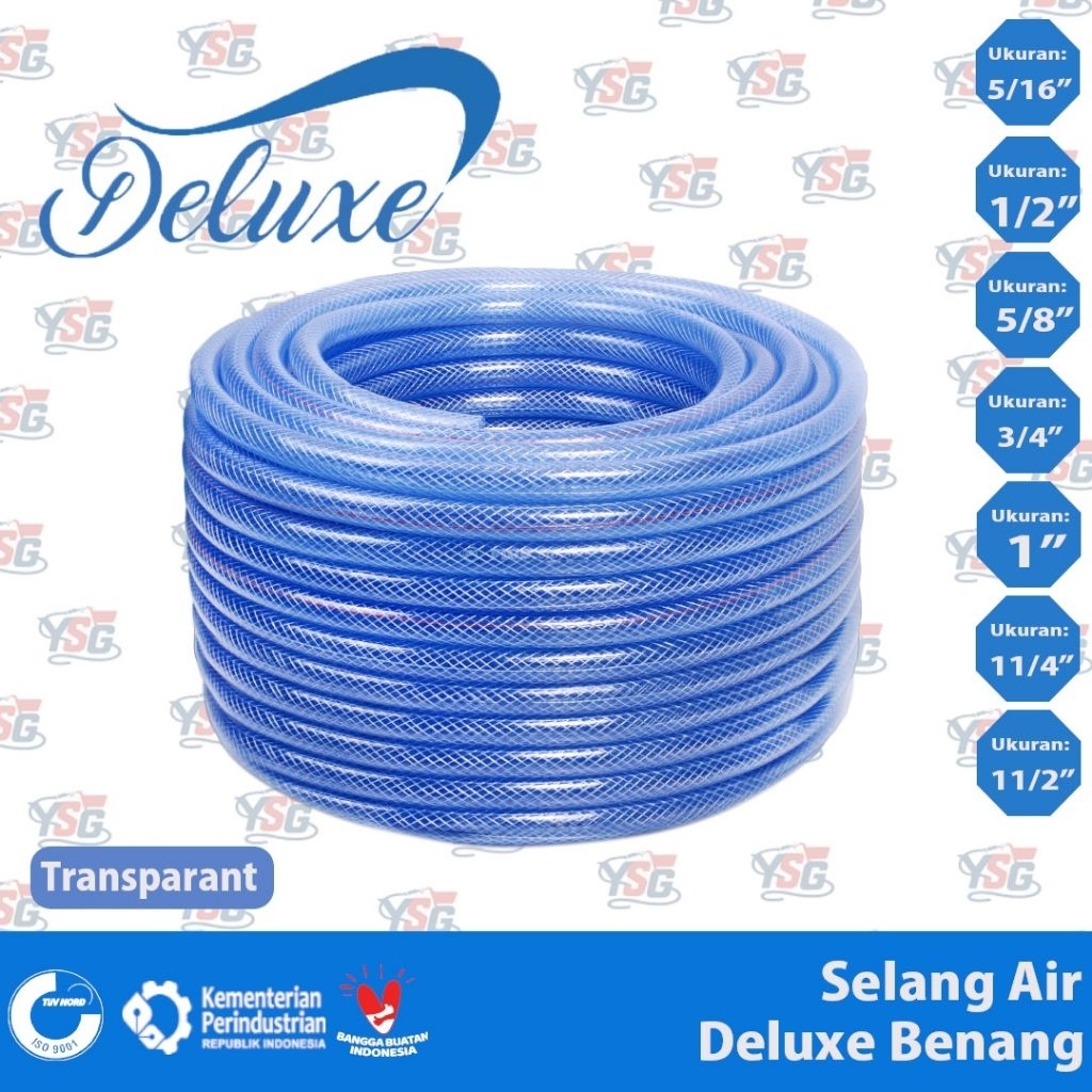 Selang Air Selang DELUXE  Selang Benang 5/16" - 1" 50m - 100m Selang Mesin Cuci Selang Cuci Mobil Mo