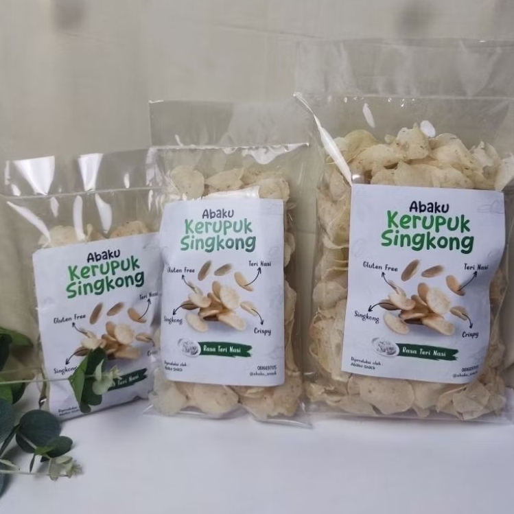 

Kerupuk Singkong Teri Nasi Basah – 100% Singkong, Non MSG, Tinggi Kalsium, Camilan Anak