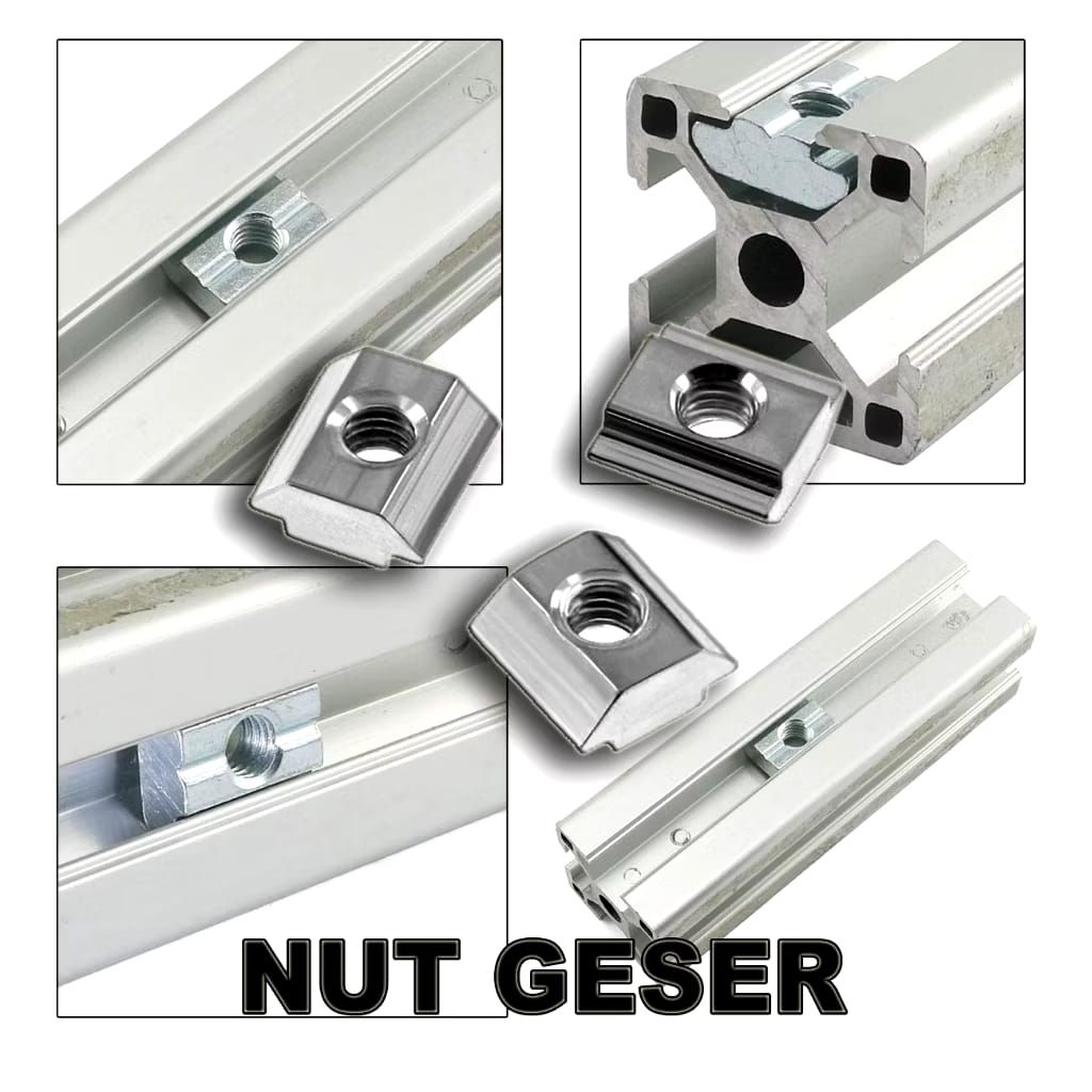 T nut T Mur  3030 Mur Geser 3030 Ekstrusi V slot T slot Aluminium