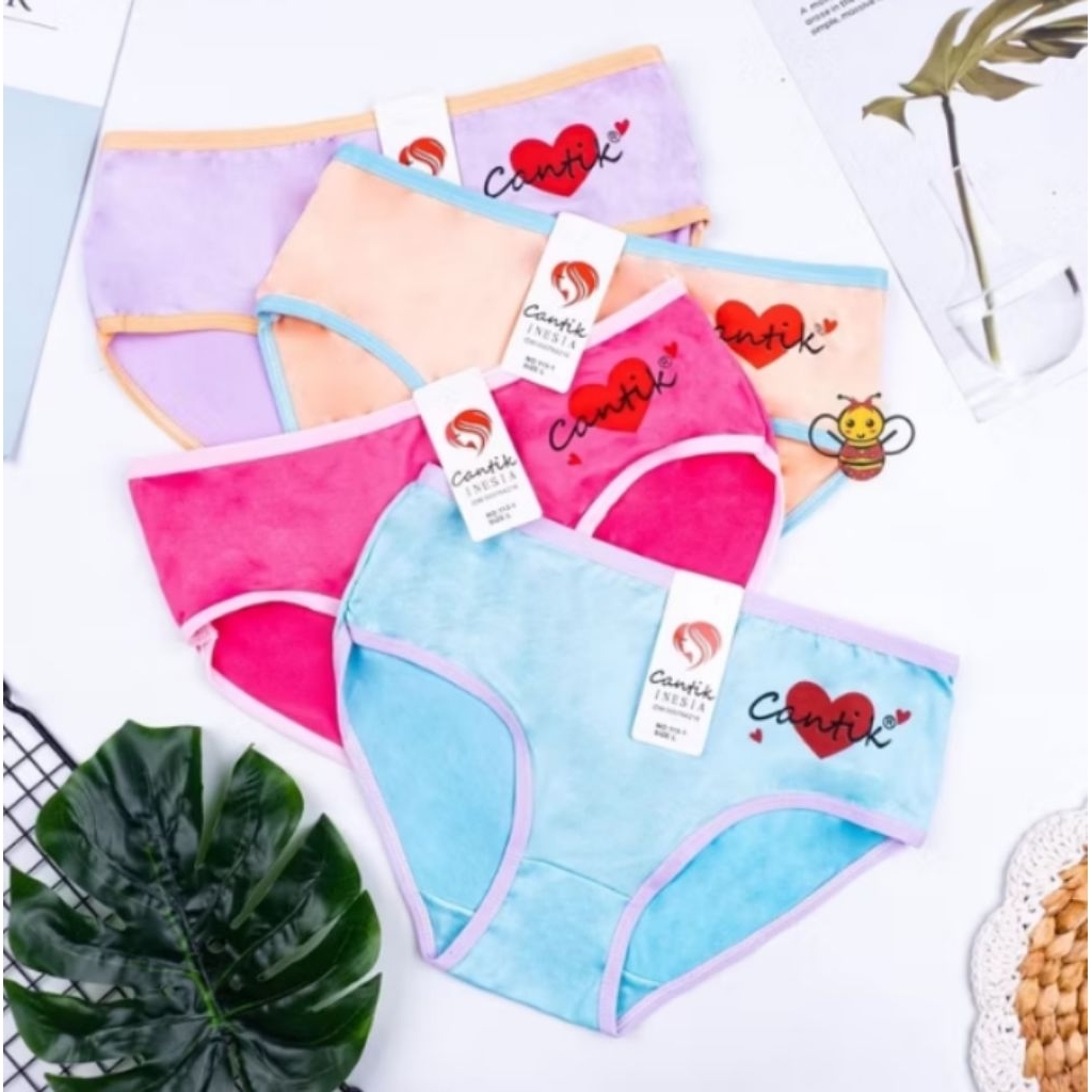 undies celana dalam wanita cantik inesia XL CD imut katun premium
