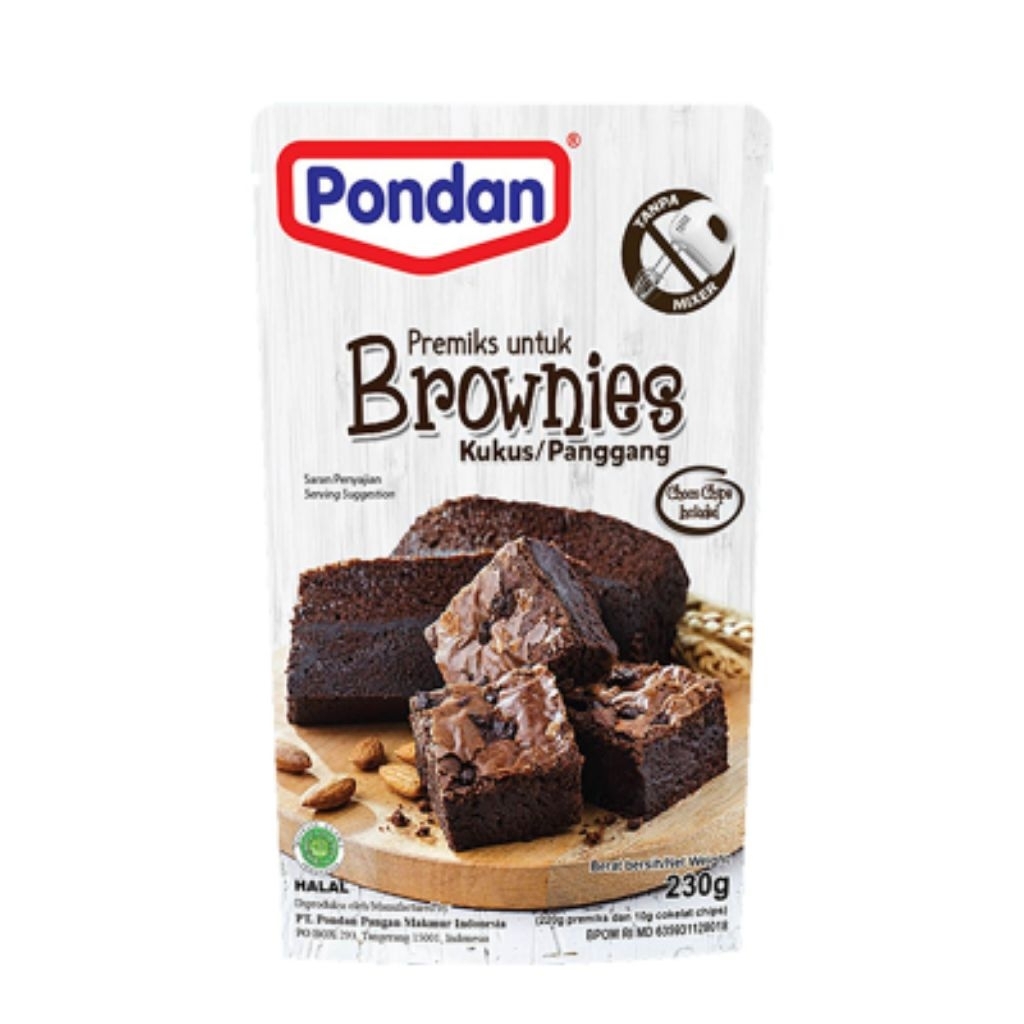 

Pondan Brownies Kukus/Panggang 230g,400g