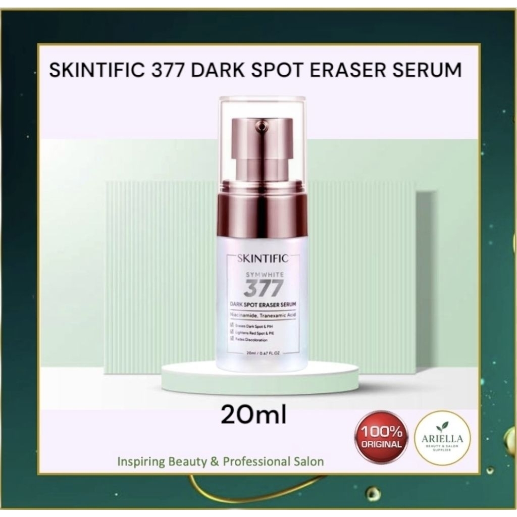 SKINTIFIC 377 DARK SPOT SERUM 20 ml | menghilangkan noda hitam | bekas jerawat | flek hitam