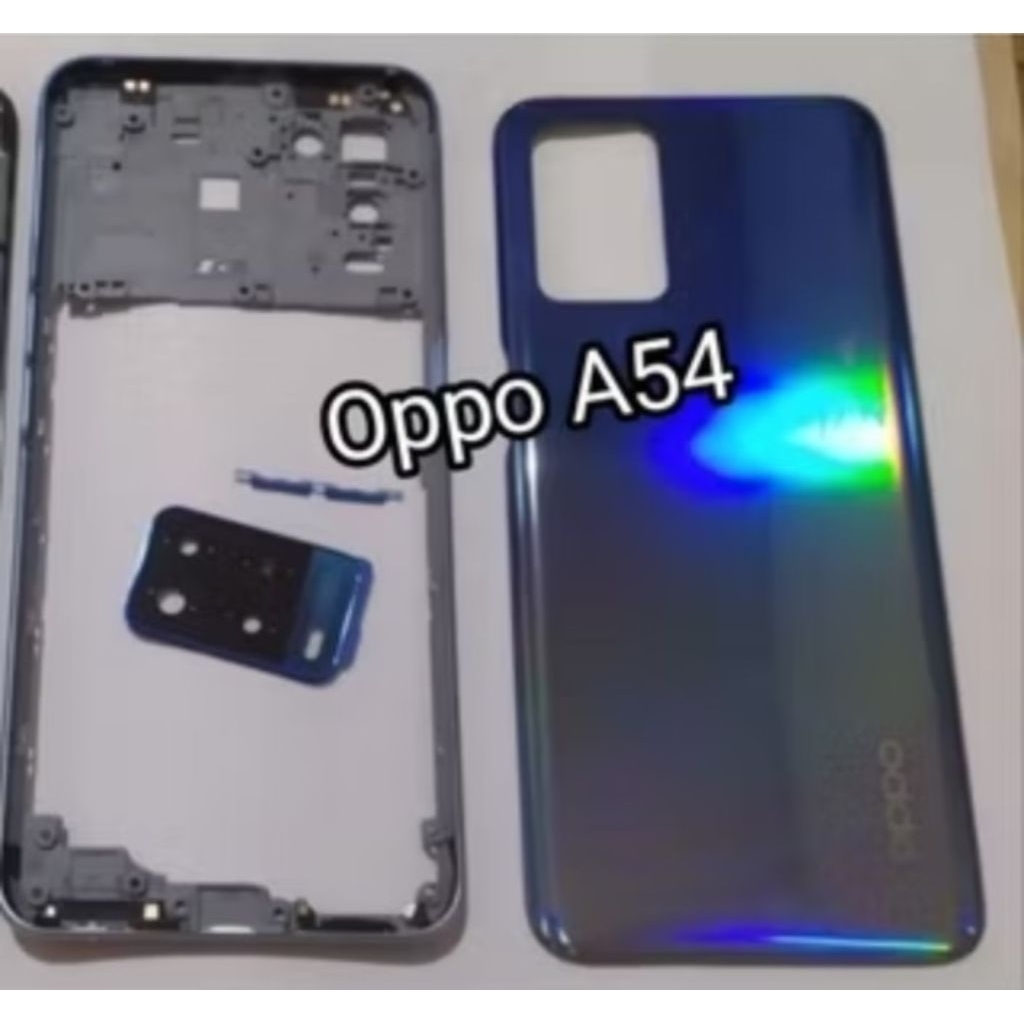KESING HOUSING FULLSET BEZZEL+BACKDOR+RING KAMERA OPPO A54 +DUS PACKING