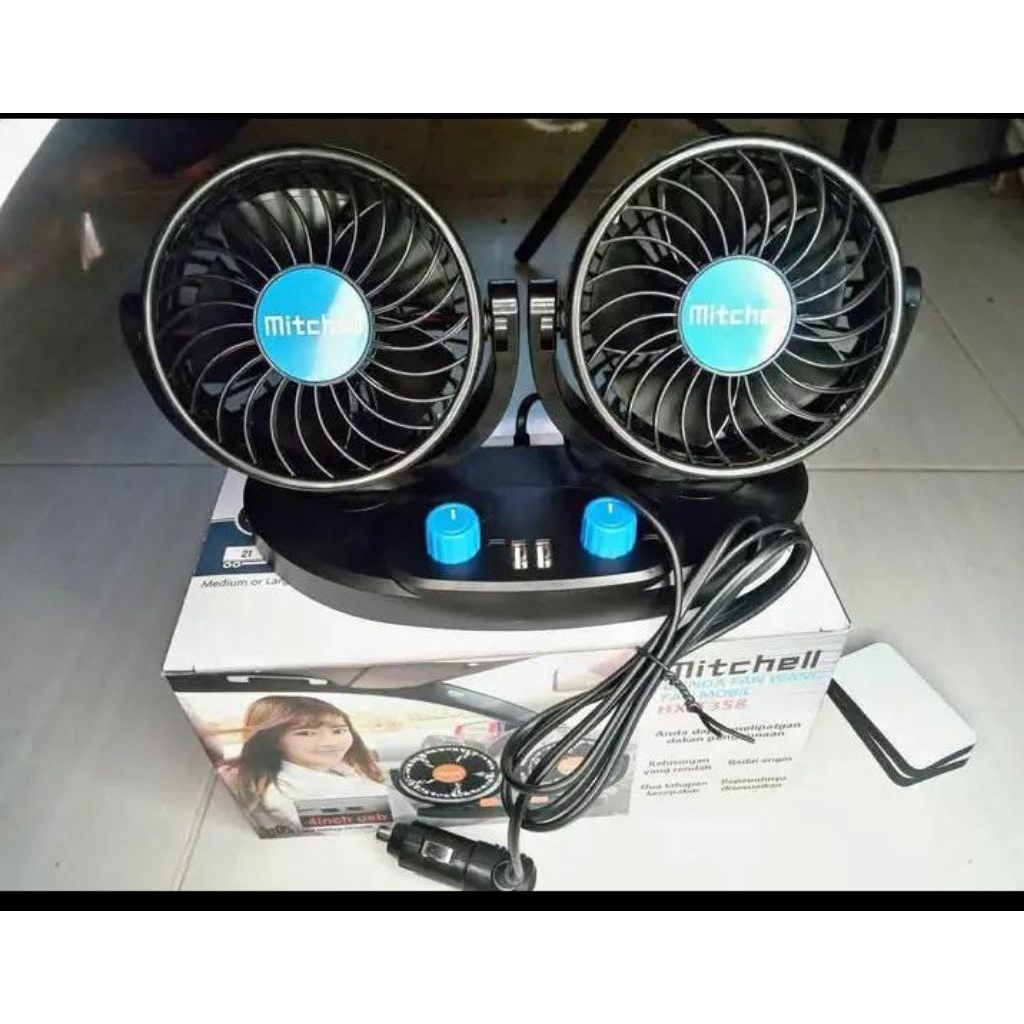kipas angin mobil merek Mitchell 12volte dan 24volte