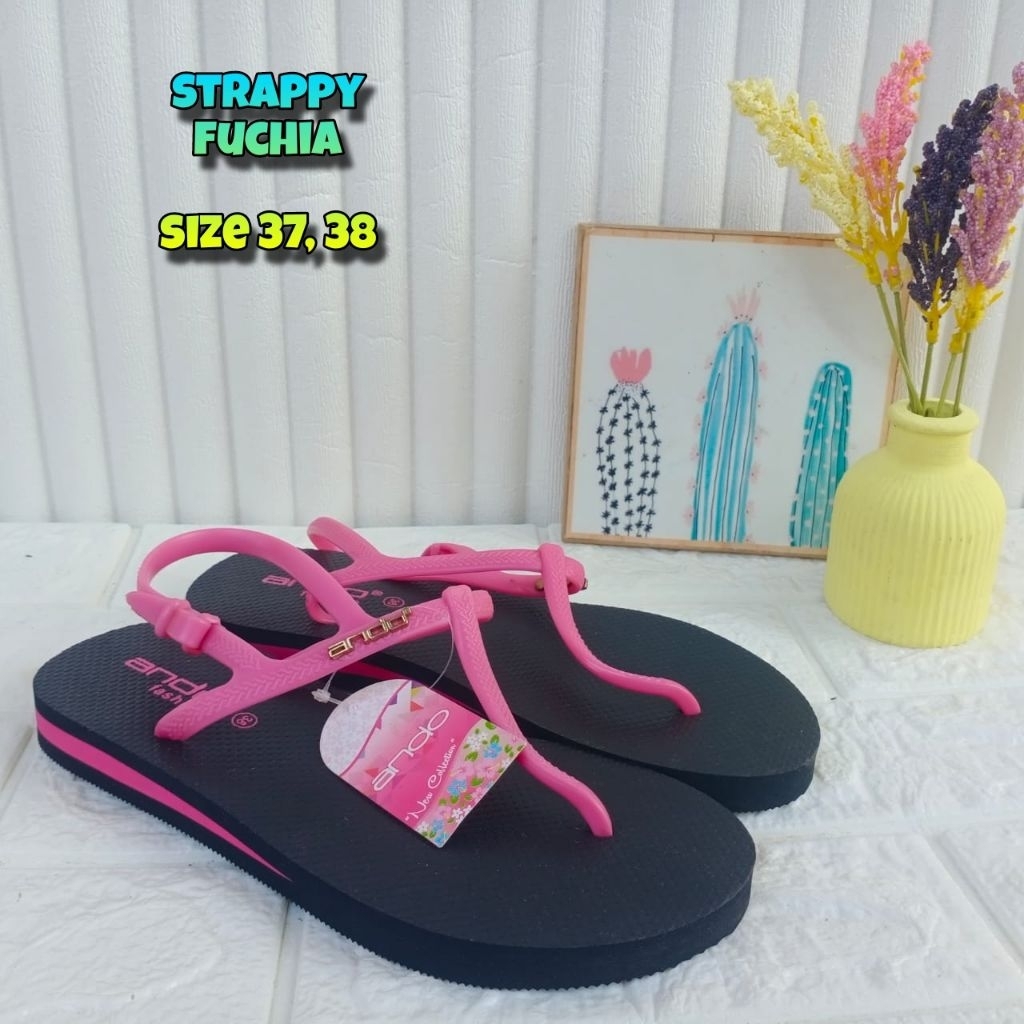 Sandal ANDO strappy size 36-50- sandal jepit tali wanita terlaris-  sandal jepit wanita ando- sandal
