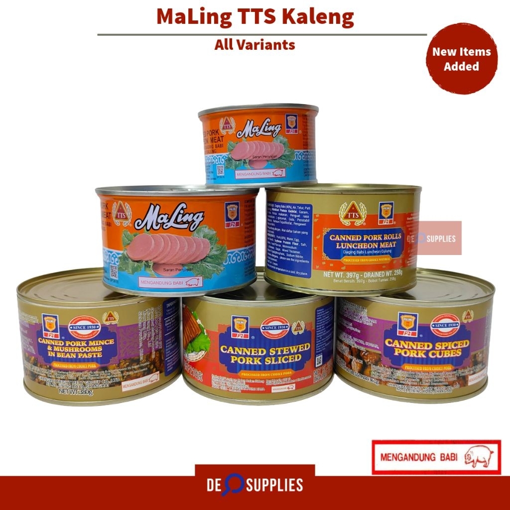 

Maling TTS Luncheon Meat Kaleng All Variants - Daging Babi Hong Stewed Pork Mince Cubes