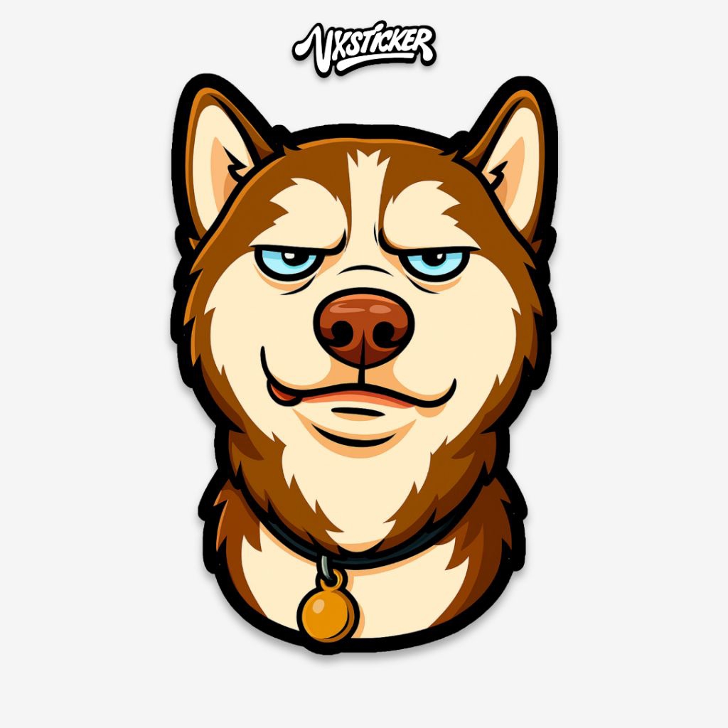 

Stiker/Sticker Anjing Husky Lucu #66 VXSTICKER