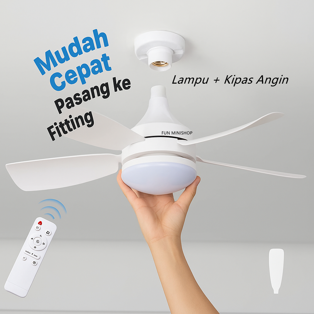 Lampu Kipas Angin plafon include remot kipas angin lampu plafon kipas angin ceiling fan Lampu kipas