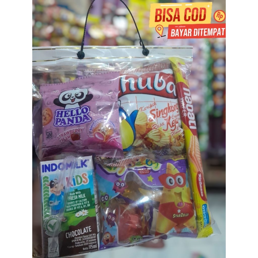 

PAKET SNACK ULTAH ANAK 1 BUNGKUS / PAKET HEMAT / PAKET SOUVENIR / SNACK ULANG TAHUN ANAK TERLARIS