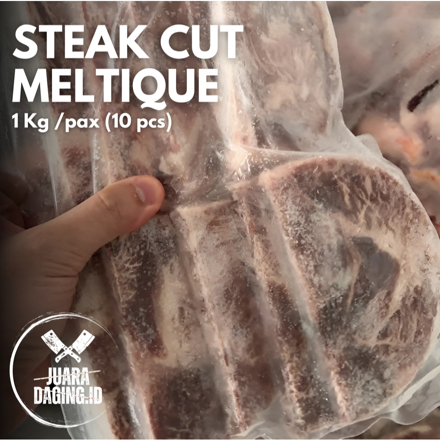 

[ Juara Daging ] Mess Meltique 1 Kg | Kualitas Premium Isi 10 Potong | Daging Meltique | Steak Cut Meltique