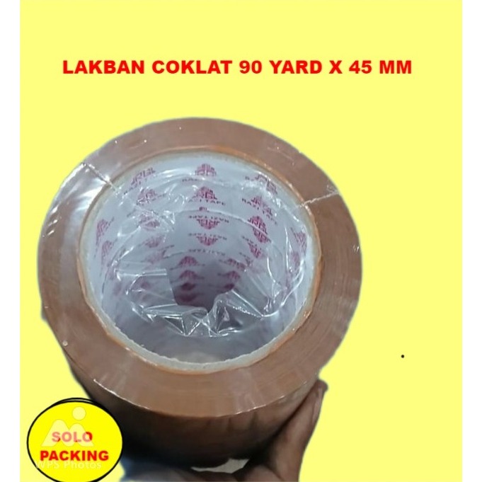 

LAKBAN COKLAT DAN BENING UKURAN 90 YARD X 45 MM
