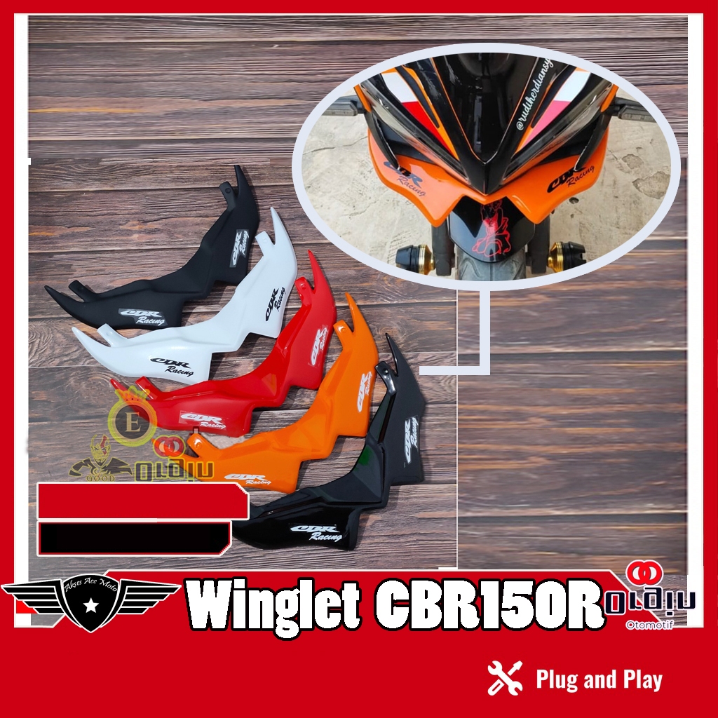 Winglet CBR150R Facelift K45G K45N Merah hitam putih Orange Repsol Gp 27