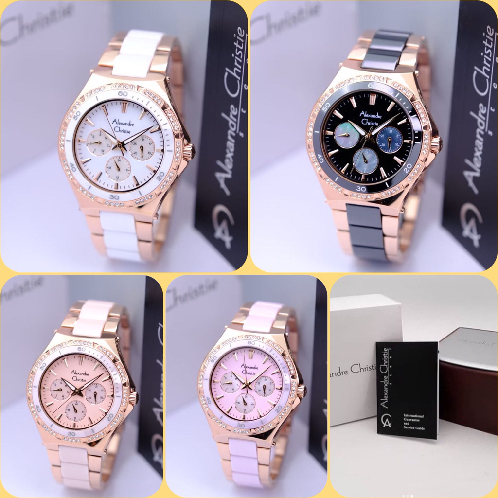 JAM TANGAN ALEXANDRE CHRISTIE WANITA AC 2294 BF / AC 2294 / 2294 ORIGINAL CERAMIC GARANSI RESMI 1 TA