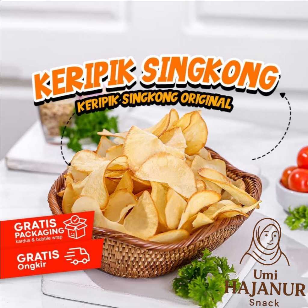

KRIPIK SINGKONG ASIN (500GRAM) GURIH RENYAH SNACK KILOAN