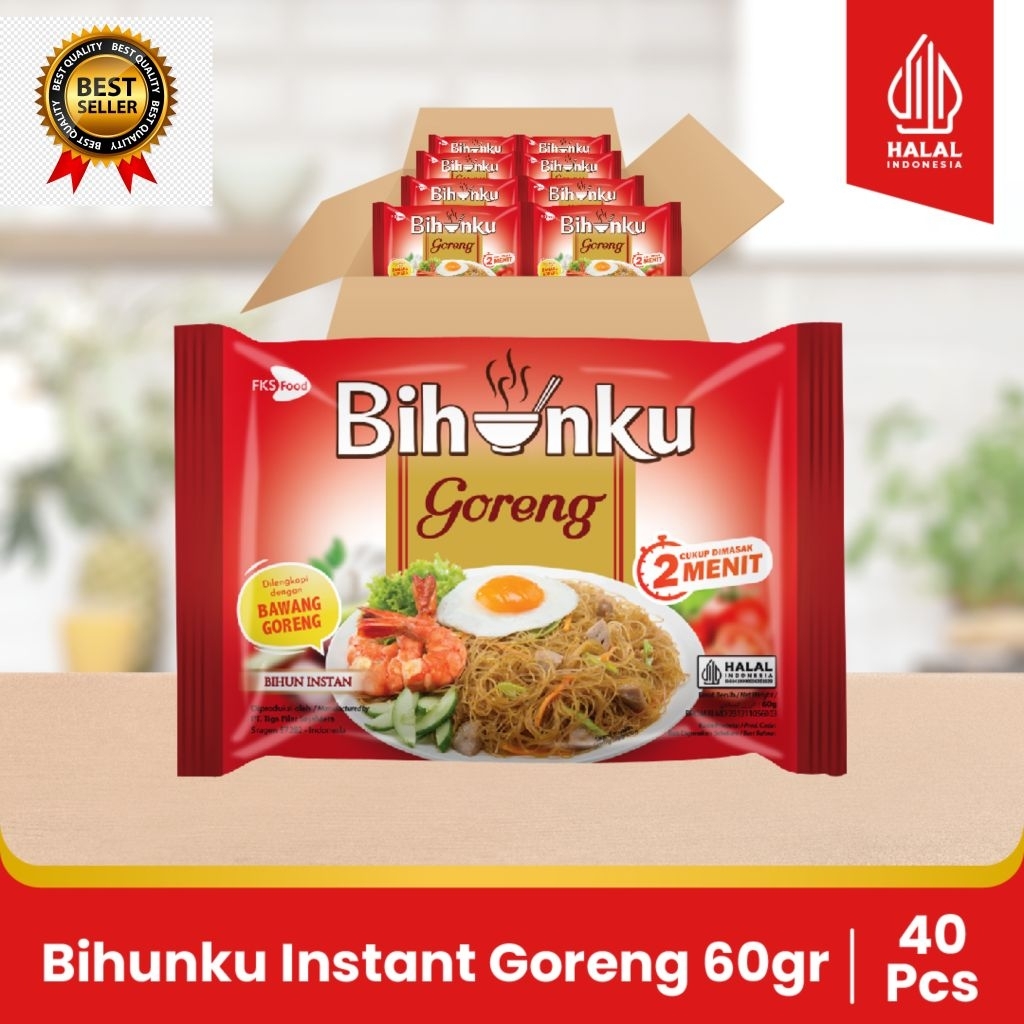 

Bihunku Instant - Goreng - 1 karton - 40 Pcs - 60grr