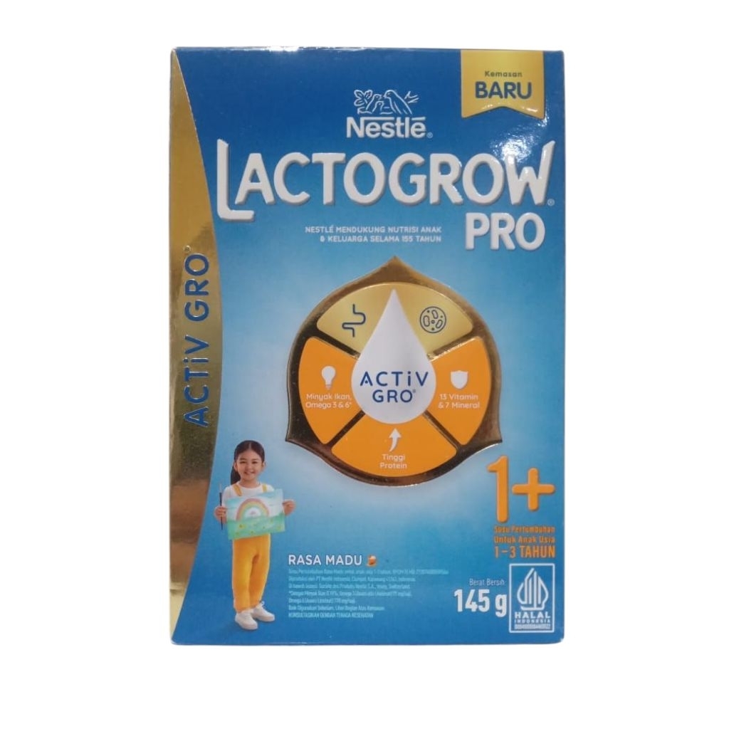 

Lactogrow 1+ untuk usia 1-3 tahun kemasan 145 gr