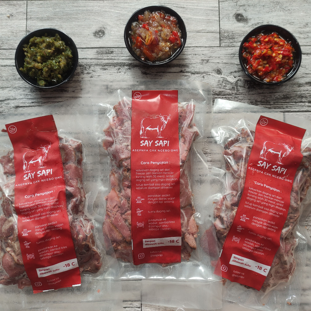 

SAY SAPI - Sei Sapi / Smoked Brisket / Daging Sapi Asap Kemasan 1 Kg
