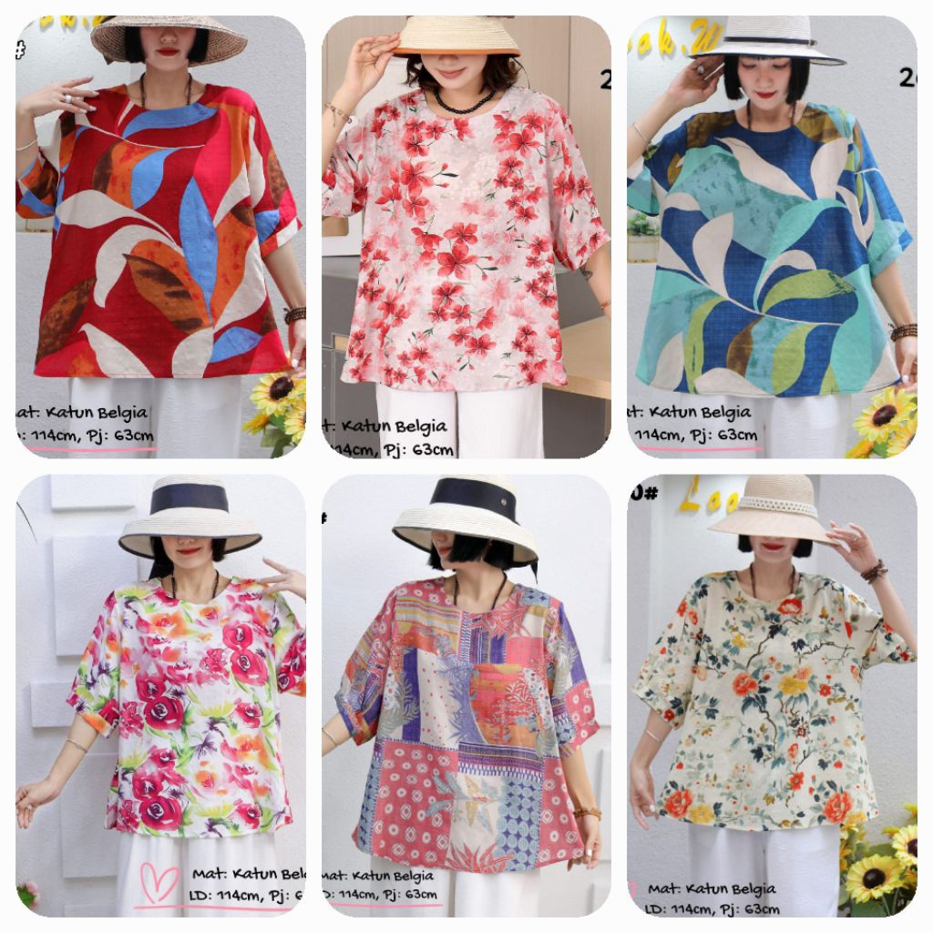 BLOUSE JUMBO KATUN BANGKOK MIX BRUKAT LD 110 -130