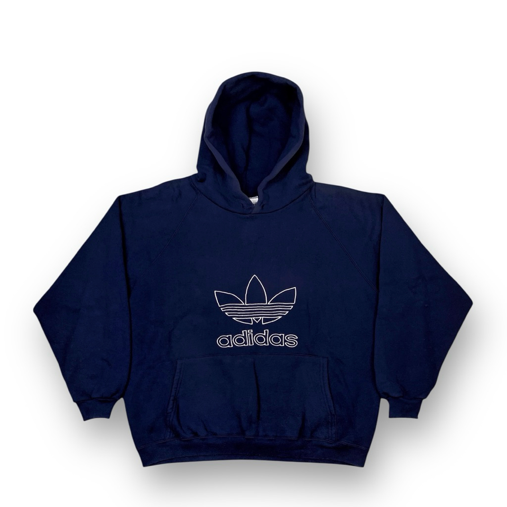 90s Adidas Trefoil Vintage Heavyweight Hoodie Oversized Fit