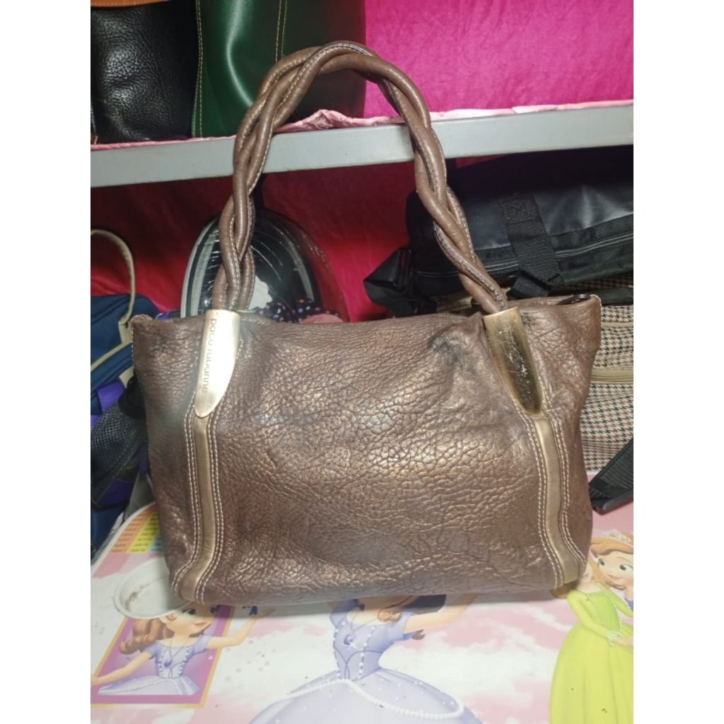 tas tote preloved paco rabanne kulit gajah