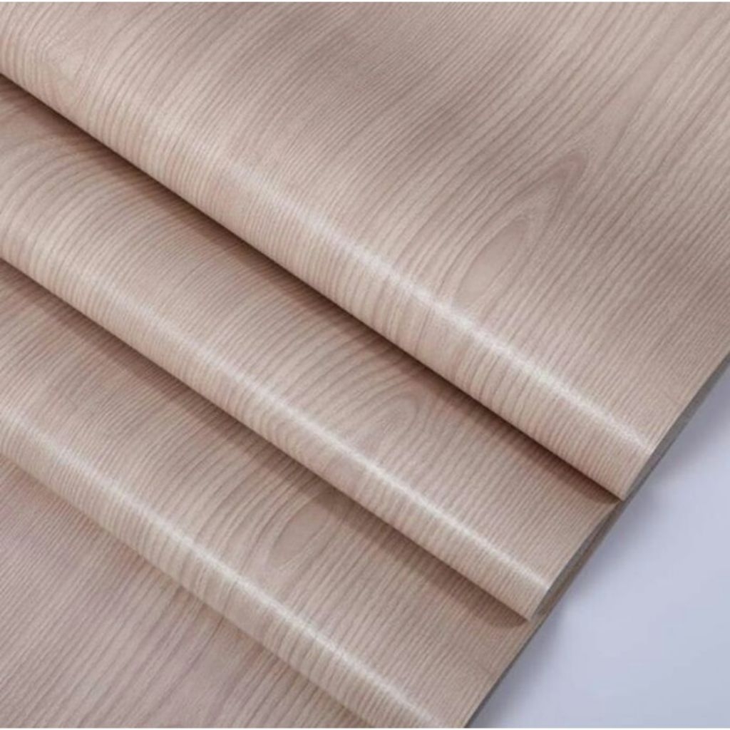 Wallpaper dinding stiker dengan motif serat kayu ukuran per meter