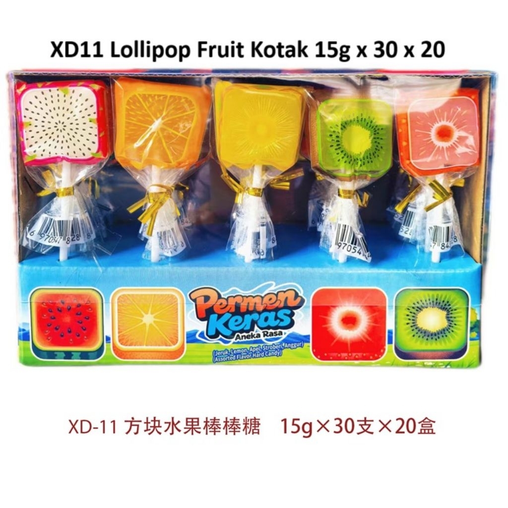 

Permen Lolipop Bentuk Buahan Kotak isi 30 pcs