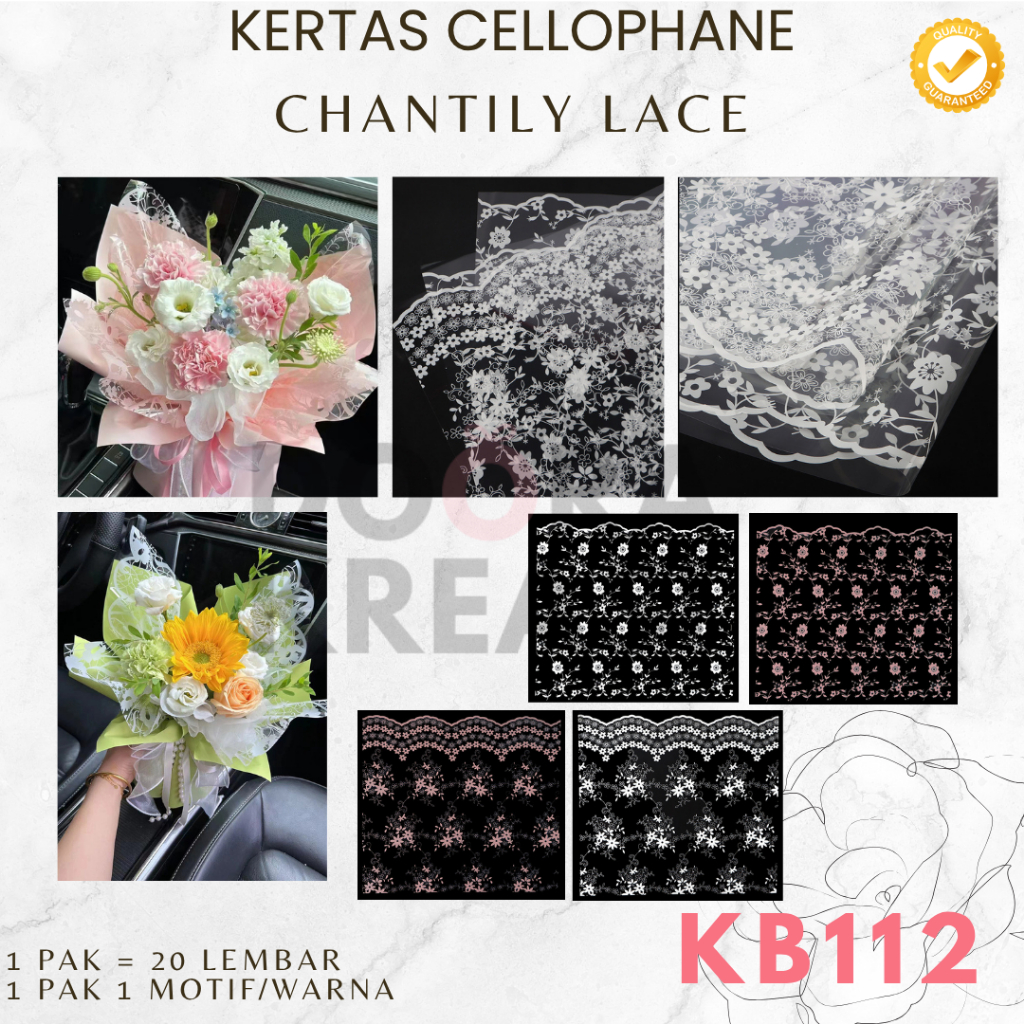 

Kertas Cellophane Buket Bunga Chantily Lace [Ecer]