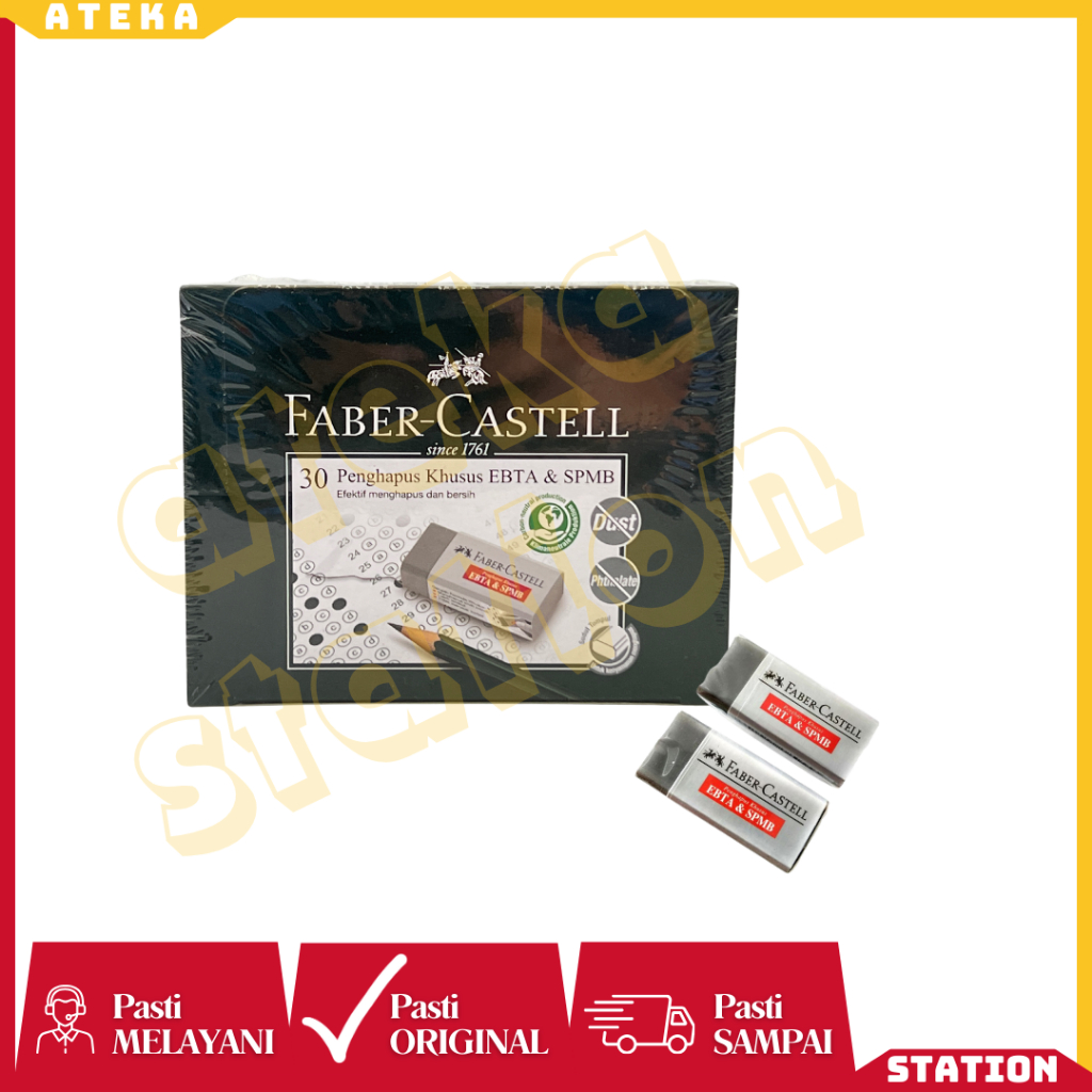 

Penghapus Pensil EBTA SPMB FABER CASTELL Dust Free Abu2 (10PCS)