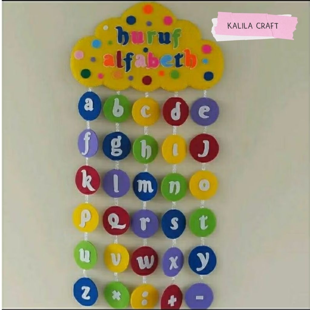 HIASAN KELAS HURUF ALFABETH / DEKORASI KELAS PAUD TK SD TERMURAH BAHAN SPON
