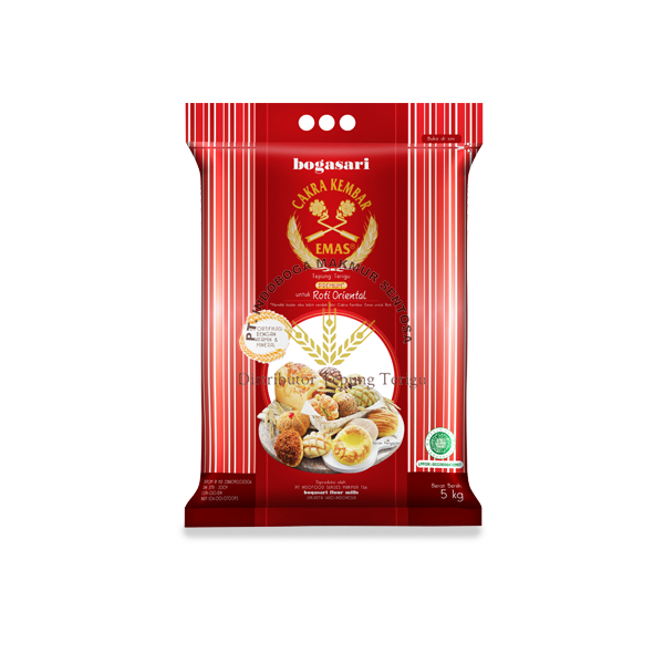 

Bogasari Tepung Cakra Kembar Emas Roti Oriental 5 Kg