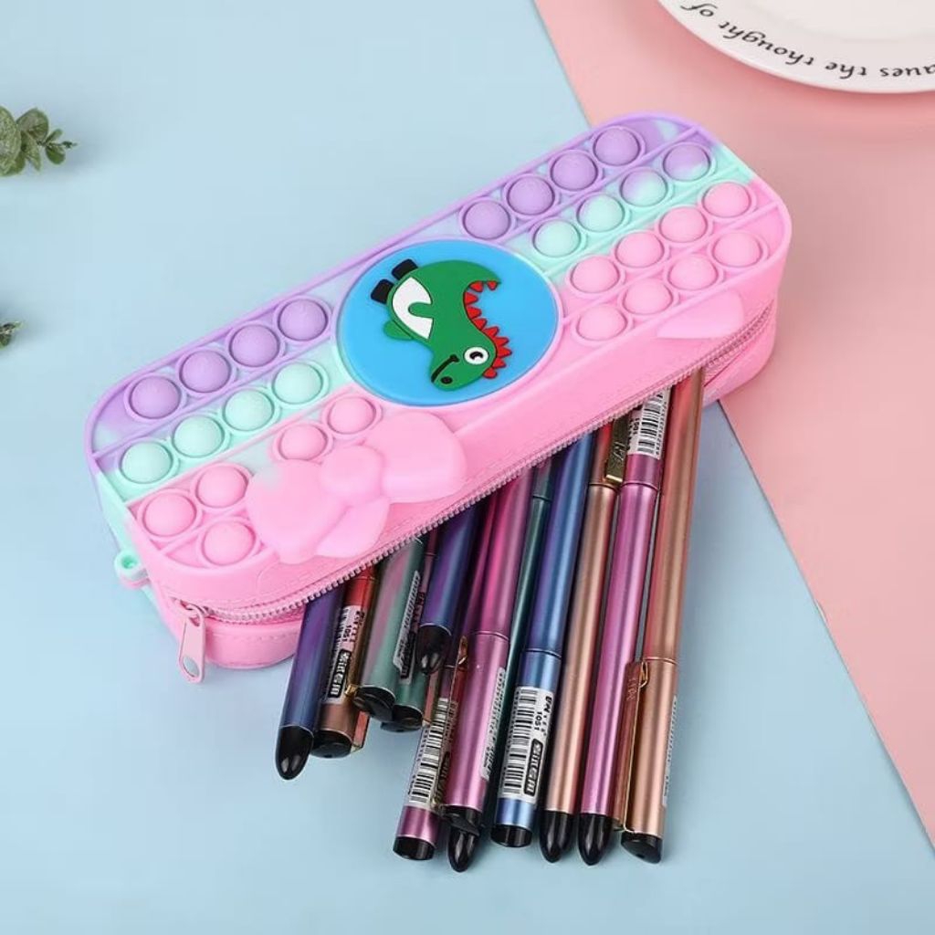 

Kotak Pensil Pop It Rainbow Tempat Pensil Popit Karakter Macaroon Tempat