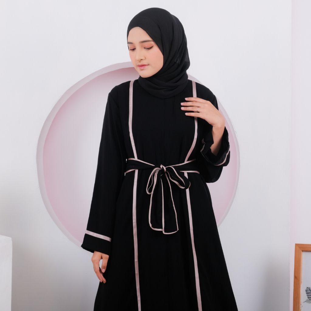 gamis abaya hitam turki mewah