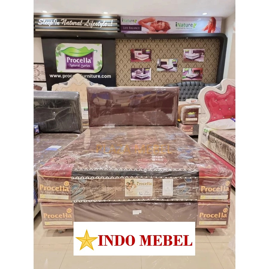 SET BED Springbed Procella Neo Calista Pillow Top ( FULLSET ) Promo Murah Ready Makassar