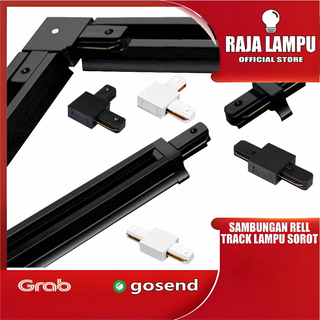 【RAJA LAMPU】SAMBUNGAN LAMPU REL TRACK LED/SAMBUNGAN REL TRACK SPOTLIGHT