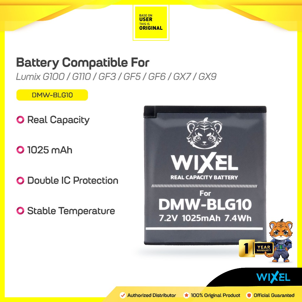 WIXEL Baterai Kamera DMW-BLG10 for Panasonic Lumix GX80 / GX85 / ZS60 / ZS70 / ZS80 / ZS100 / ZS200 