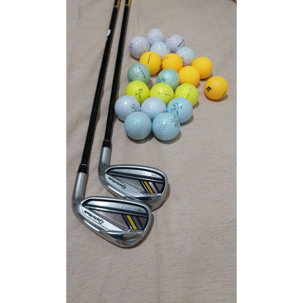 Stick golf paket pesanan iron no.7 dan no.9 Taylor Made RBZ stage-2 original shaft + 20 pcs bola gol