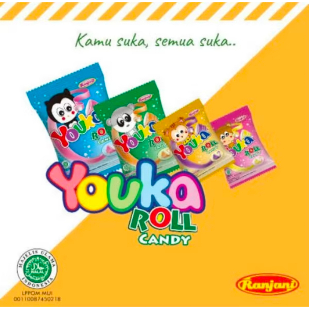 

YOUKA ROLL RANJANI permen roll jelly aneka rasa buah 1 pack isi 20 pcs