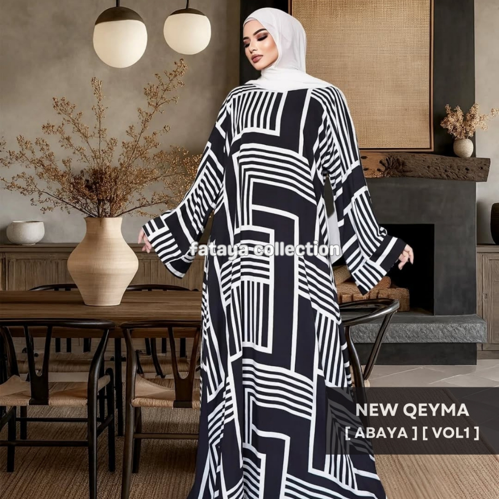 Fataya Collection QEYMA Abaya Series Katun - Kain Cotton