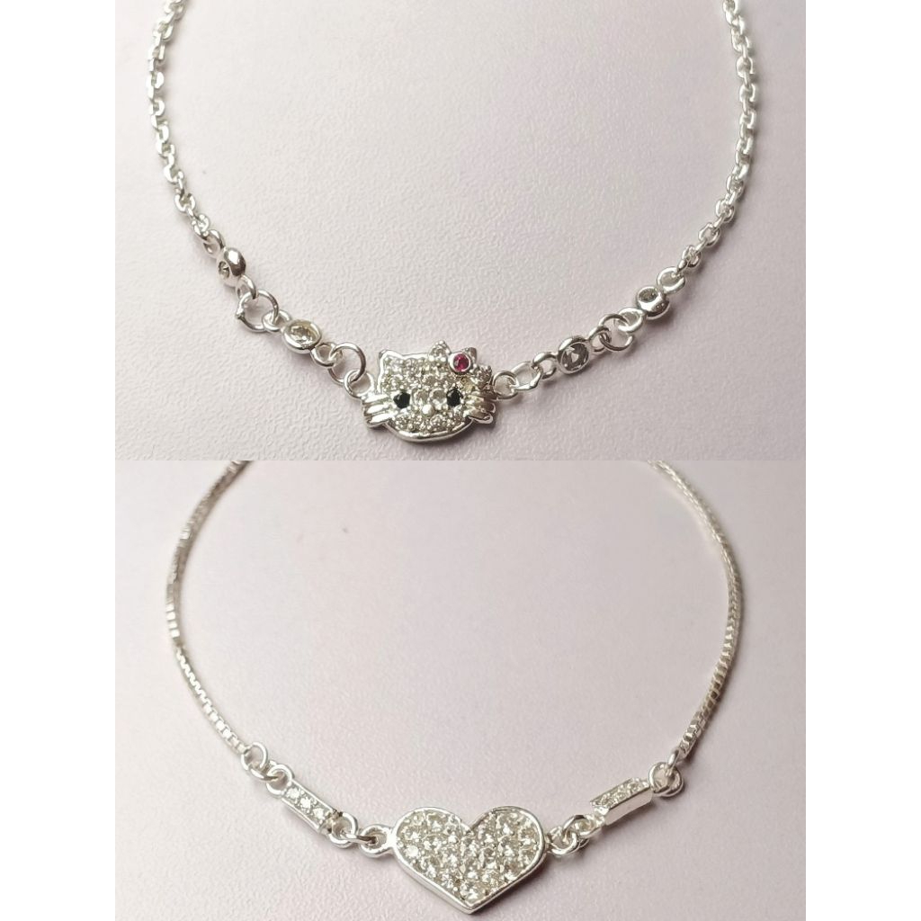 Gelang Anak Perak 925/Gelang Rantai Perak/Gelang Rantai Italy Santa/Gelang Rantai Anak Terbaru/Perak