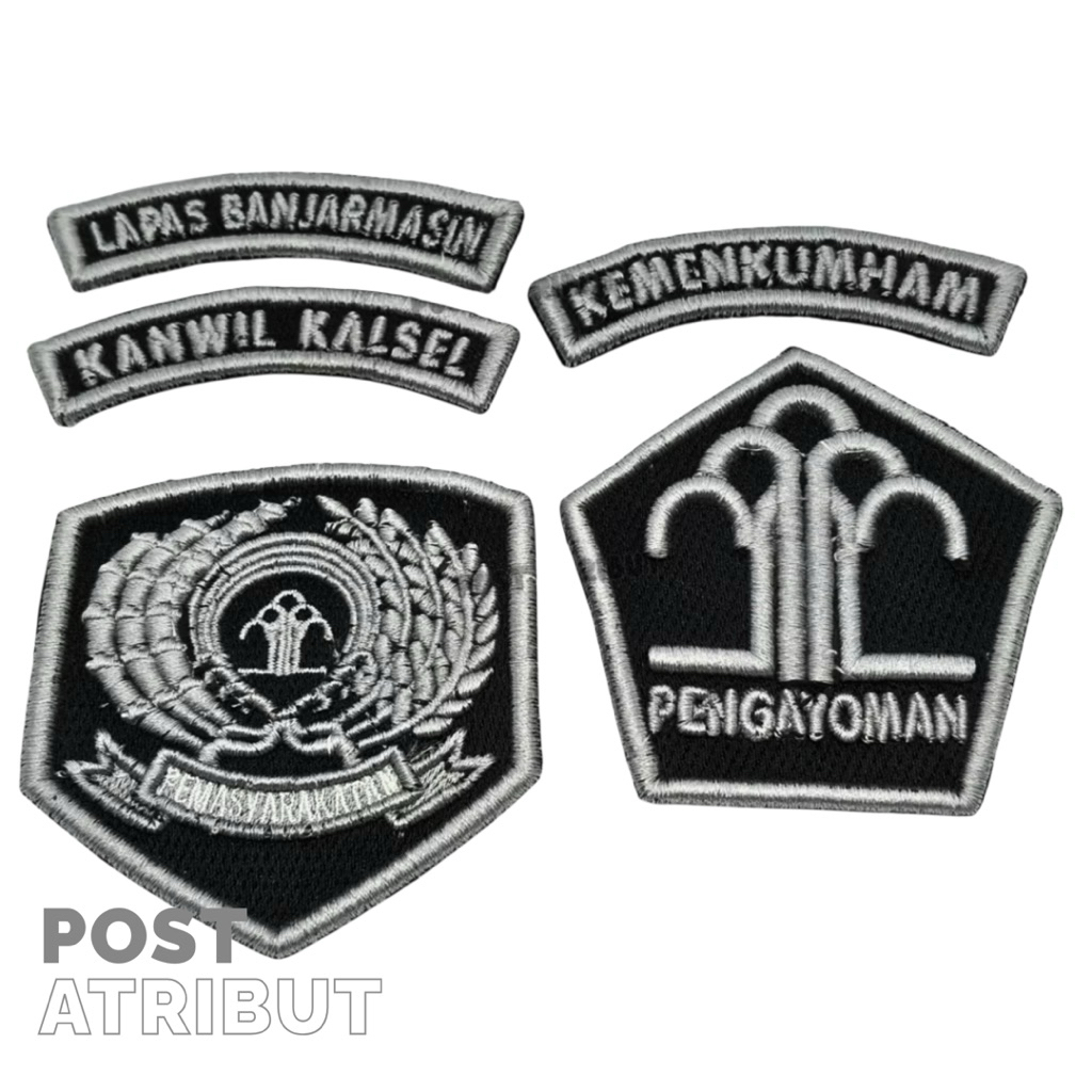 Bordir PDH KUMHAM timbul dan standar SET dan SATUAN / Atribut Lapas / Atribut Kemenkumham