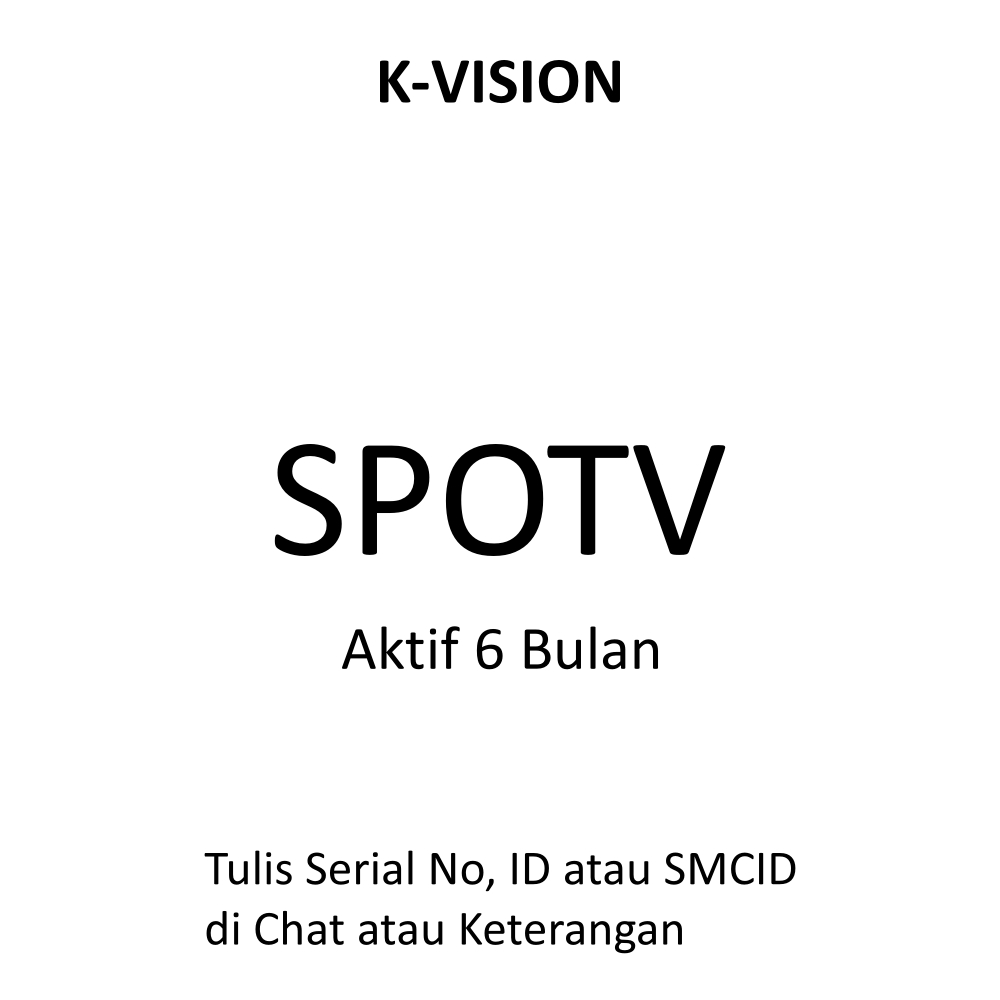 K-VISION PAKET SPOTV 6 BULAN